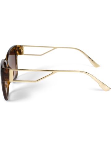 styleBREAKER Sonnenbrille in Demi Braun-Gold / Braun Verlauf