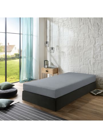 Erwin Müller Single-Jersey Spannbettlaken kochfest Straubing in grau