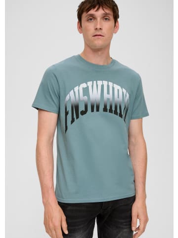 QS T-Shirt in 63D0_helles petrol