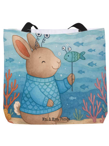 Mr. & Mrs. Panda Shopper Fische Astrologie Design ohne Spruch in Weiß
