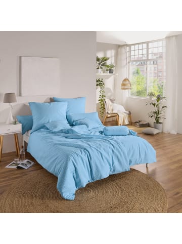 Erwin Müller Seersucker Kuschelkissenbezug Rosenheim in blau