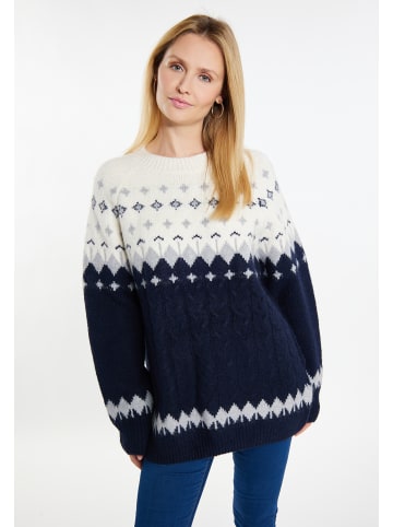 usha BLUE LABEL Damen Strickpullover in Marine Mehrfarbig