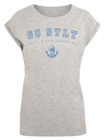 F4NT4STIC Extended Shoulder T-Shirt PLUS SIZE  Go Sylt in grau meliert