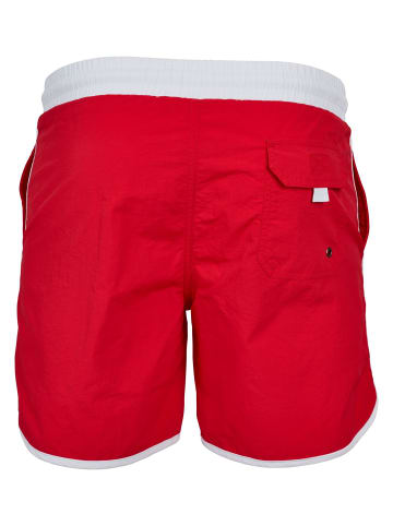 Urban Classics Badeshorts in firered/white