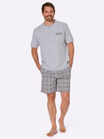 WITT WEIDEN Shorty in hellgrau-kirsche-kariert