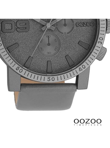 Oozoo Analog-Armbanduhr Oozoo Timepieces dunkelgrau extra groß (ca. 48mm)