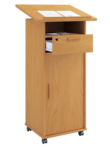 VCM  Holz Stehpult Rednerpult Stehtisch Rollen Melta T in Buche