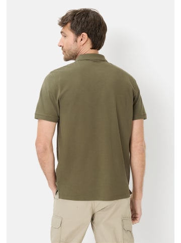 Camel Active Poloshirt mit Kontrastdetails in Olivgrün