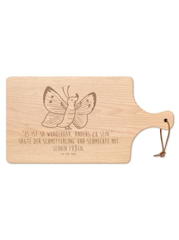 Mr. & Mrs. Panda Servierbrett Schmetterling Zitronenfalter mit S... in Transparent