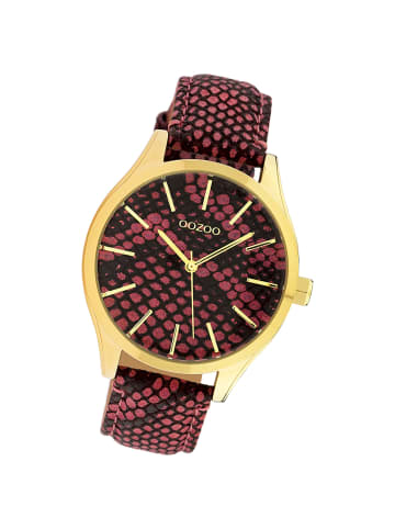 Oozoo Analog-Armbanduhr Oozoo Timepieces pink, schwarz groß (ca. 42mm)