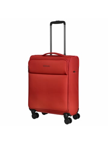 Stratic Light + -4-Rollen-Kabinentrolley 55 cm (dark red) in rot