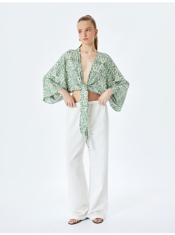 KOTON KIMONOS in Grün Gemustert