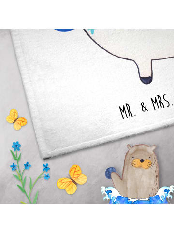 Mr. & Mrs. Panda handtuch gäste wc Einhorn Mann ohne Spruch in Weiß