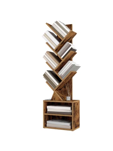 VASAGLE Bücherregal Custos in Braun - (B)38 x (H)123.2 x (T)20.3 cm