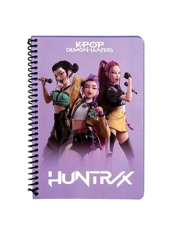 KPop Demon Hunters K-pop Demon Hunters Singers B/5 liniertes Spiralnotizbuch 105 Blatt