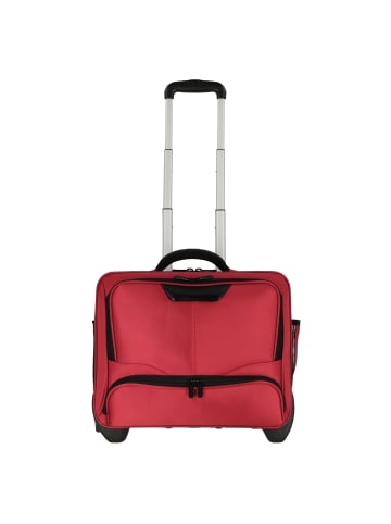 Dermata 2 Rollen Businesstrolley 41 cm Laptopfach in rot