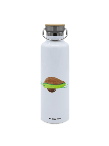 Mr. & Mrs. Panda Trinkflasche Avocado Yoga ohne Spruch in Weiß