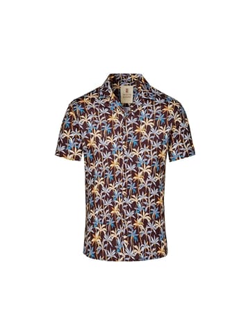 Wappen Langarm FreizeitHemd für Herren in braun