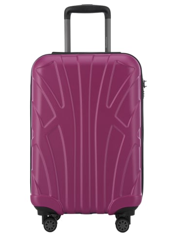 suitline Handgepäckkoffer 55x35x20 cm Carry-On 55cm Hartschale 34 L in Magenta