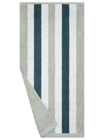 Ross 4 X Handtuch im Set Doubleface Stripes in Grün
