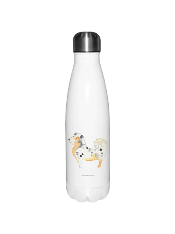 Mr. & Mrs. Panda Thermosflasche Hund Australien Shepherd ohne Sp... in Weiß