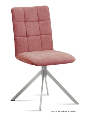 58 aufm Kessel ESSZIMMERSTUHL (2er-Set) Dorise 47x91x60 Edelstahl/Braun