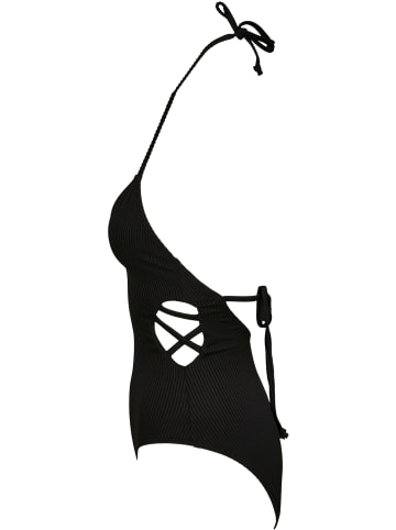 Urban Classics Urban Classics Damen Ladies Rib Swimsuit in black