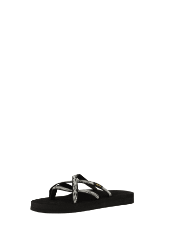 Teva Zehentrenner Sandale Olowahu in Palms Black/ White