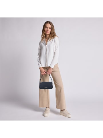 Lazarotti Bologna Leather Pochette Schultertasche Leder 22 cm in navy