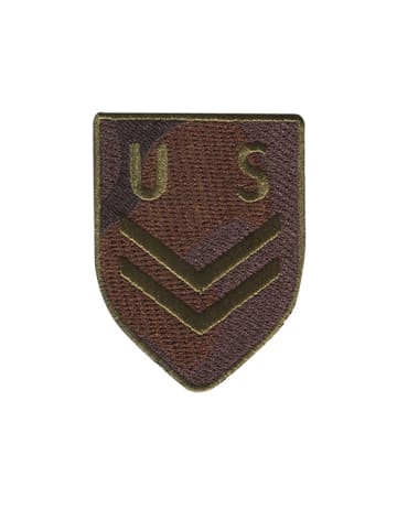 Catch the Patch US Army MilitärApplikation Bügelbild inBraun
