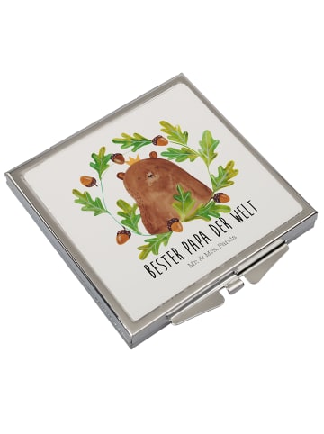 Mr. & Mrs. Panda Schminkspiegel Bär König mit Spruch in Weiß