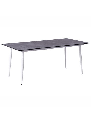 Beliani Esstisch TOLENTINO in Weiß/Grau - (W) 90 x (H) 75 x (L) 180 cm