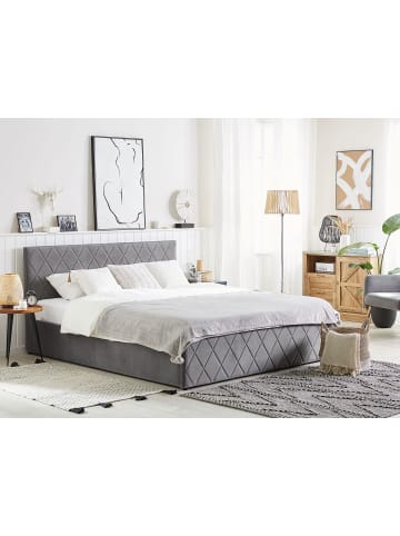 Beliani 2-tlg Doppelbett ROCHEFORT in Grau