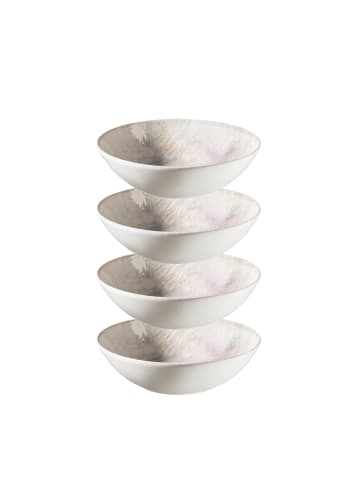 Mäser Schüssel-Set, Steinzeug Aquarellia in Weiß, Lila