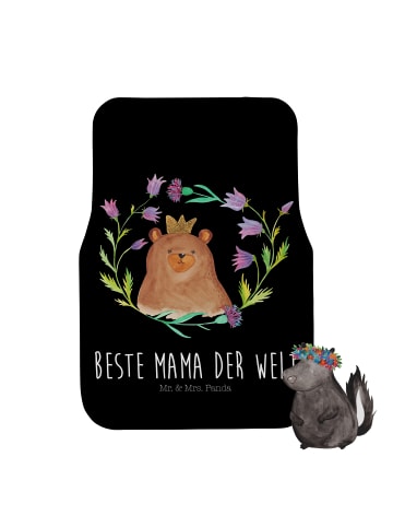 Mr. & Mrs. Panda Auto Teppich Bär Königin mit Spruch in Schwarz