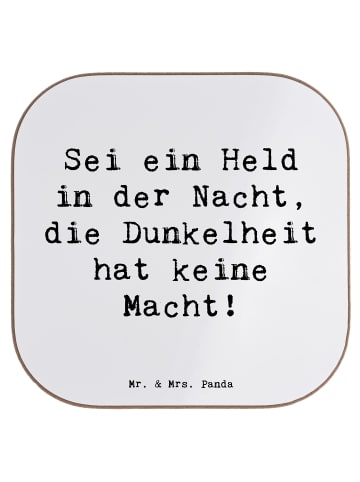 Mr. & Mrs. Panda Coaster Spruch Angst vor Dunkelheit überwinden ... in Weiß