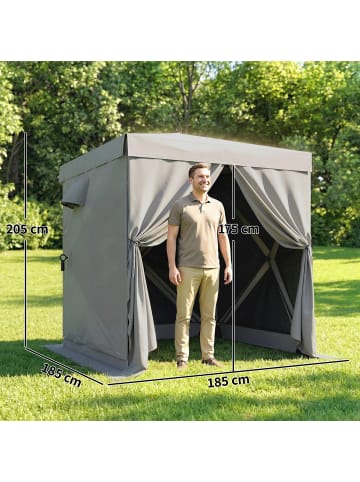 Outsunny Pop-Up Pavillon,185cm x 185cm x 205cm,Grau
