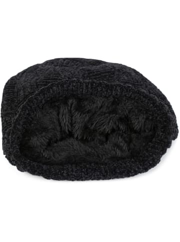 styleBREAKER Strick Beanie Mütze in Schwarz