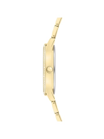 s.Oliver Armbanduhr zeitlos mit funkelnden Steinen in gold