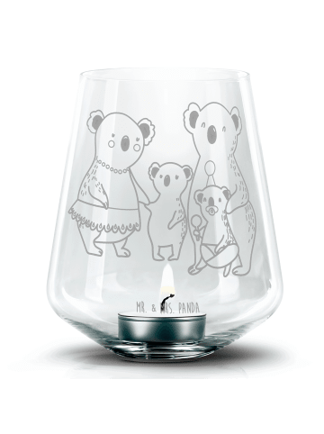 Mr. & Mrs. Panda Windlicht Koala Familie ohne Spruch in Transparent