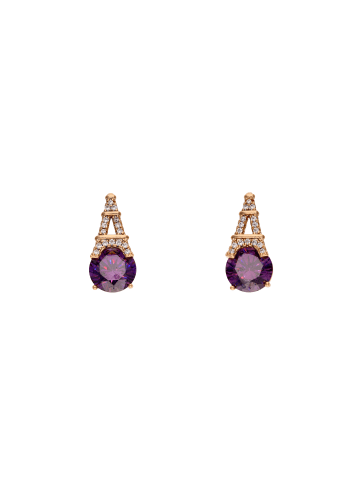 gaya Women Earrings in Rose Gold Purple