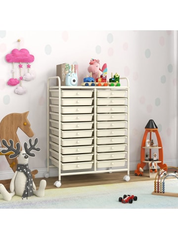 COSTWAY Rollcontainer in Beige