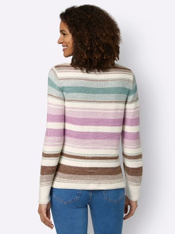 WITT WEIDEN Pullover in champagner-braun-geringelt