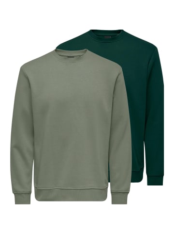 ONLY & SONS Sweatshirt Connor in Hellgrün / grün