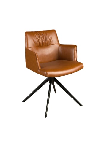 Angel Cerdá Drehstuhl 4193 in Cognacbraun/Schwarz – (B)57 x (H)80 x (T)60 cm