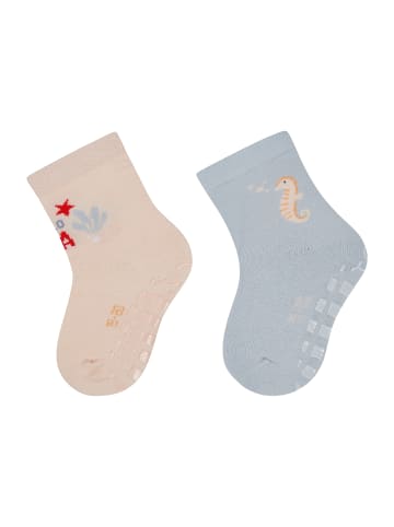 Sterntaler ABS Socken 2er-Pack Hello Sea in lichtrosa