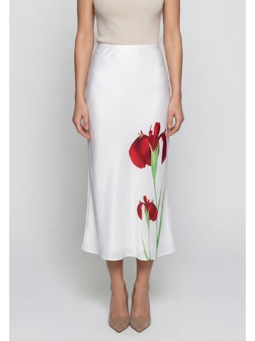 Usha Women Skirt in offwhite rose