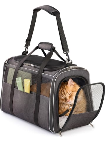 Knupis Katzentransportbox für Katzen & Hunde, 300D Oxford, faltbar, leicht