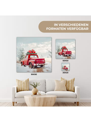 MuchoWow Leinwand Bilder Rot