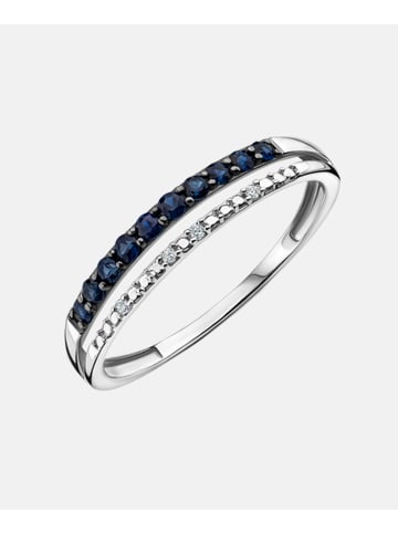 Diamant L'éternel Ring aus 375 Weißgold mit Diamant mit Saphir